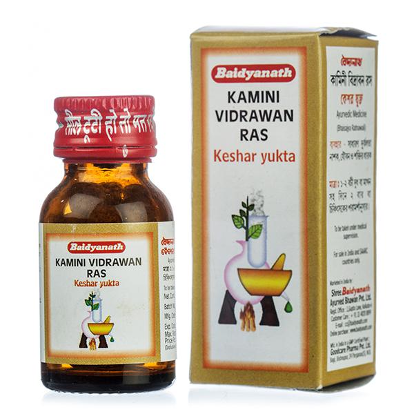 Baidyanath Kamini vidrawan Ras (Kesar Yukt)